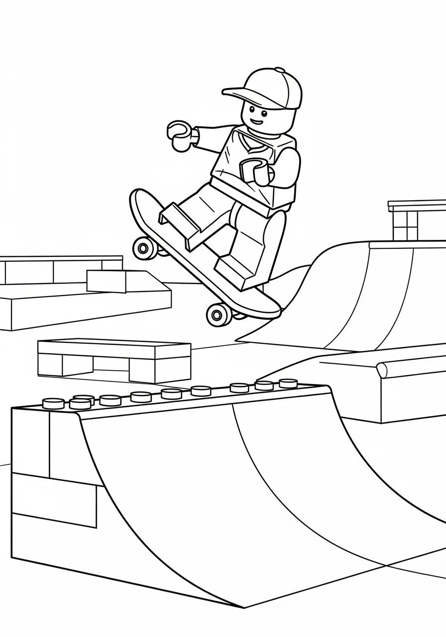 Lego Skater im Skatepark