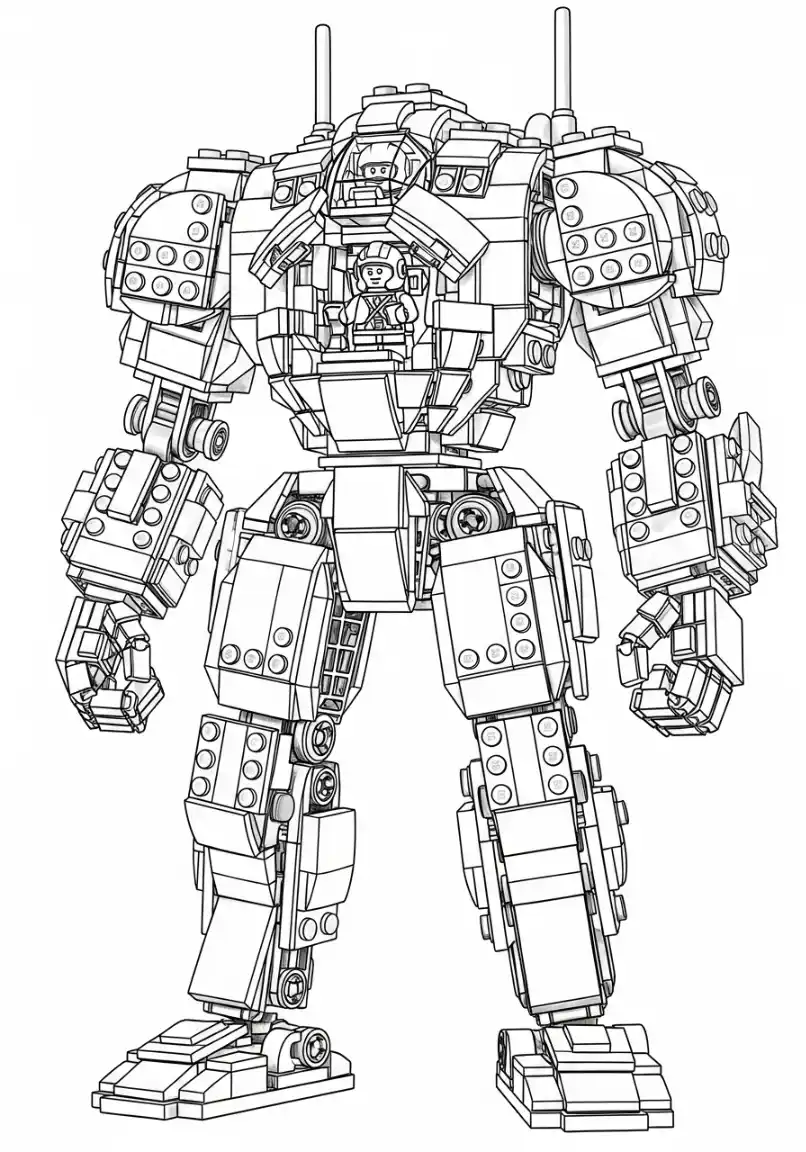 Mächtiger Lego-Mech mit Pilot