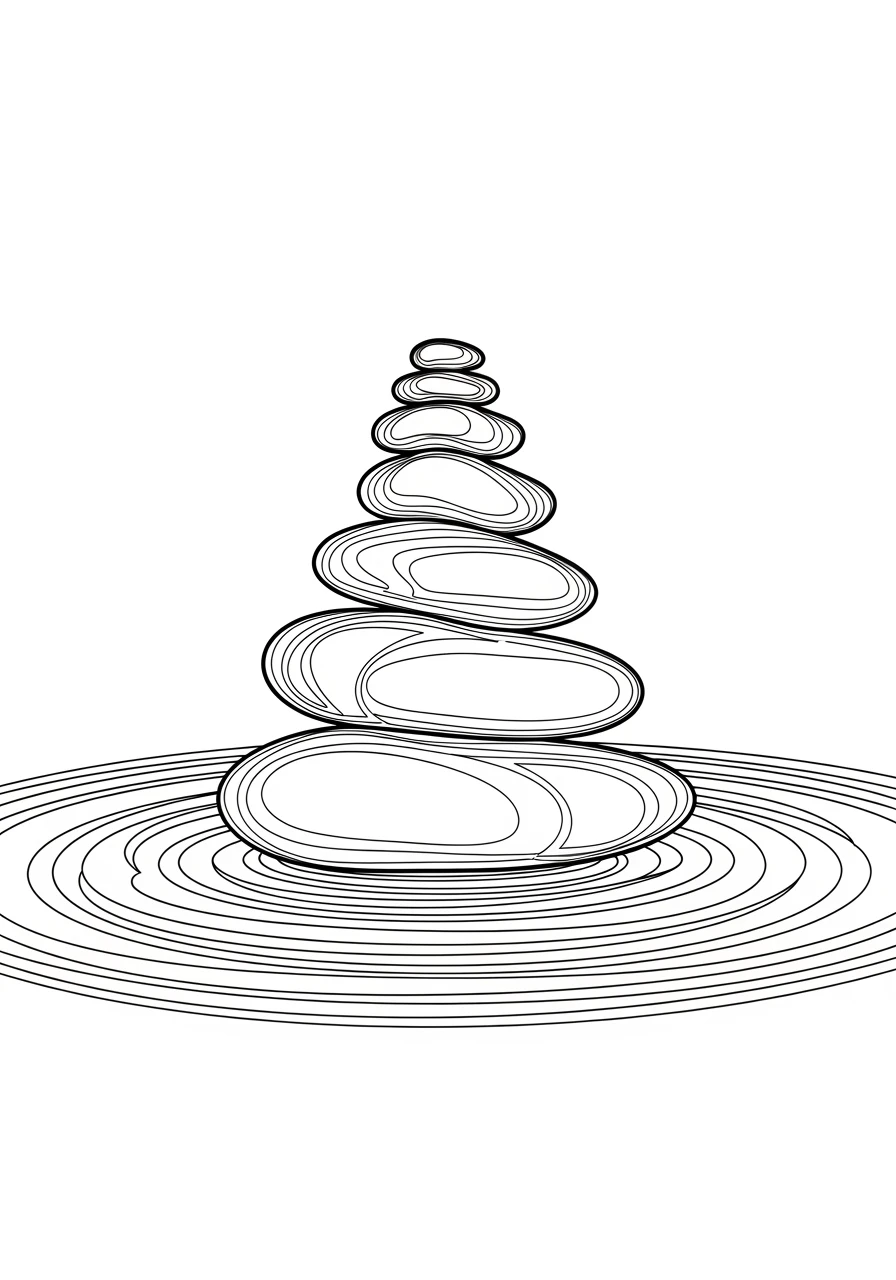Harmonisches Zen Stein Mandala