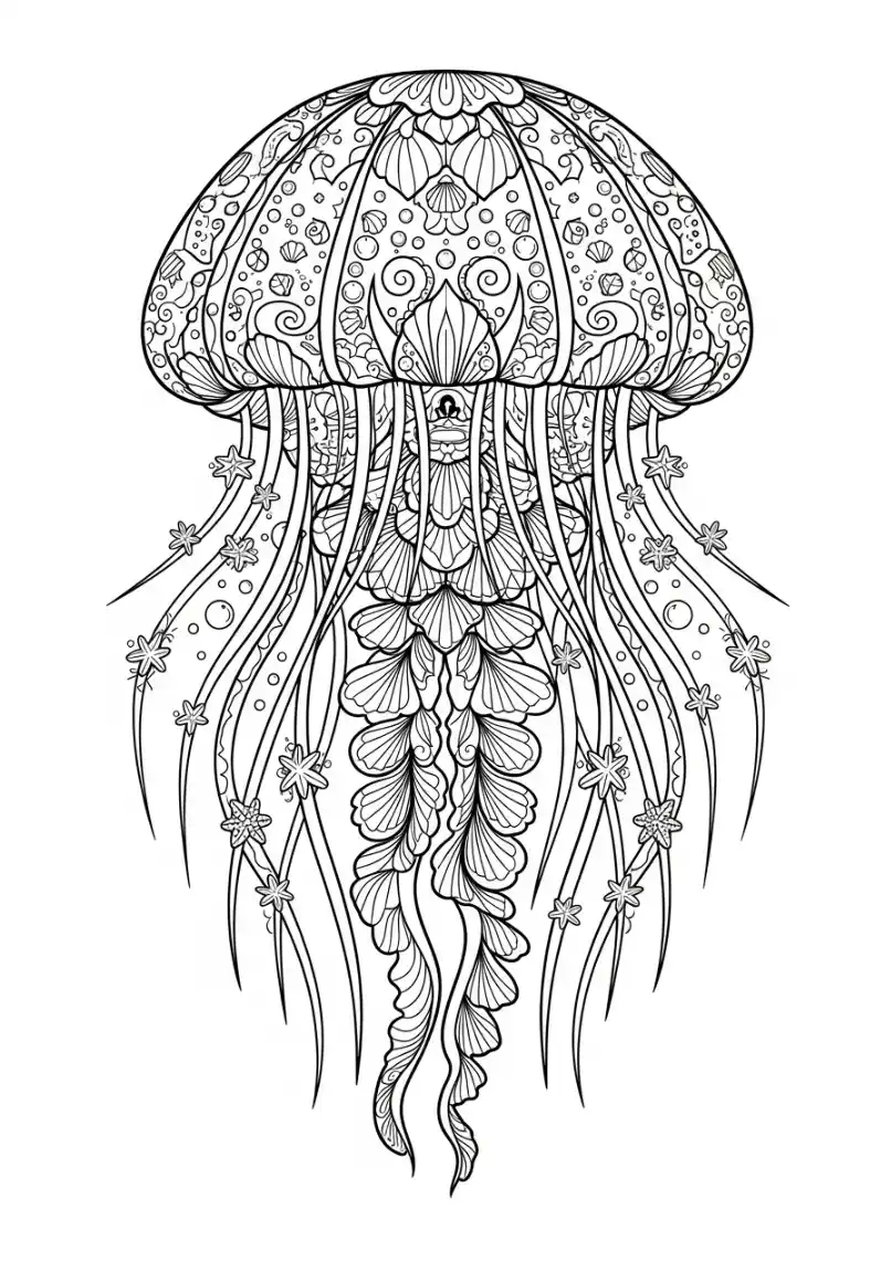 Quallen Mandala im Ozean