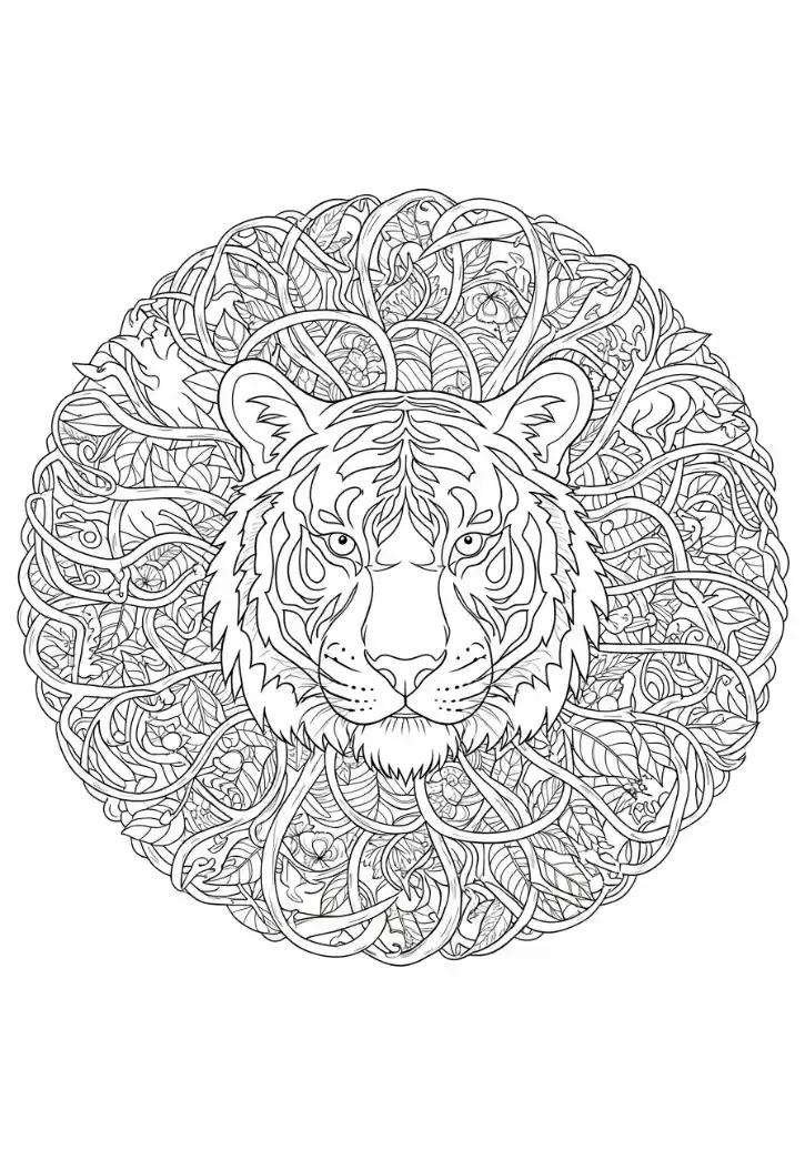 Tiger Mandala im Dschungel