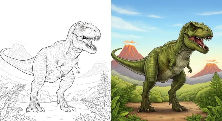 T Rex Ausmalbild Ausmalbild