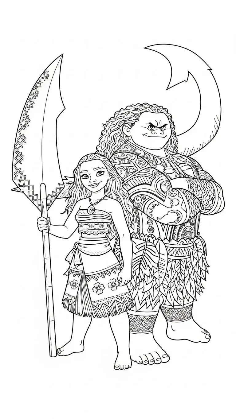 Vaiana und Maui voller Tatendrang