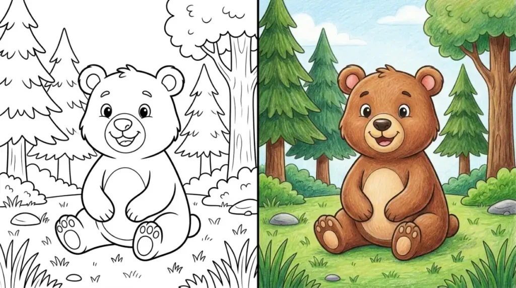 ausmalbild bär Ausmalbild