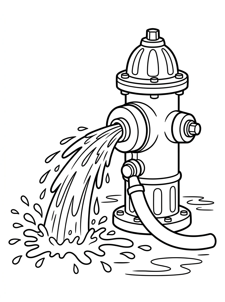 Spritzender Feuerwehr-Hydrant