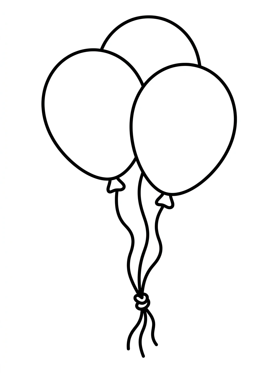 Drei einfache Luftballons