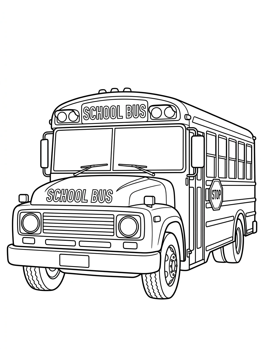 Ein großer Schulbus