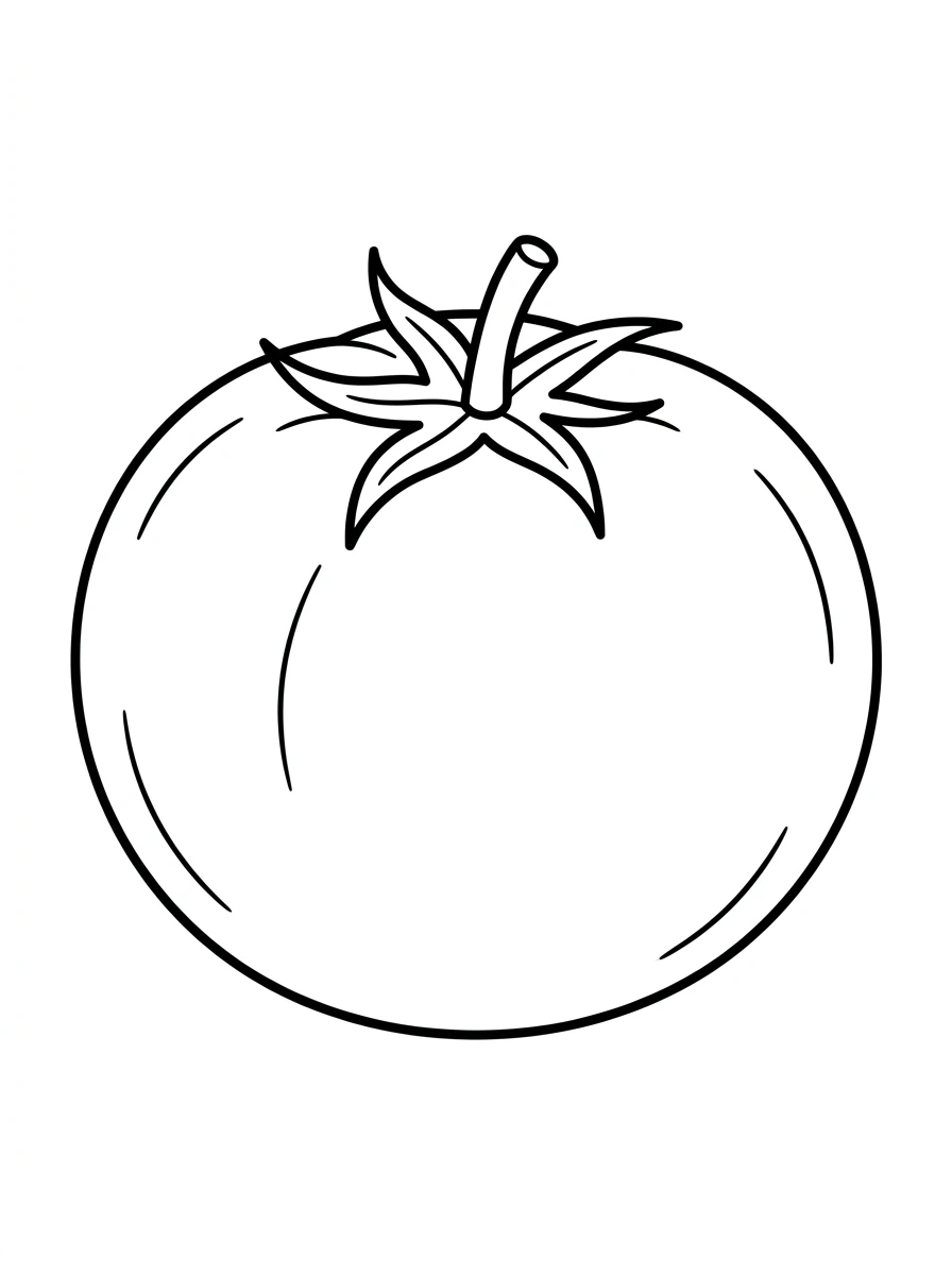 Einfache runde Tomate