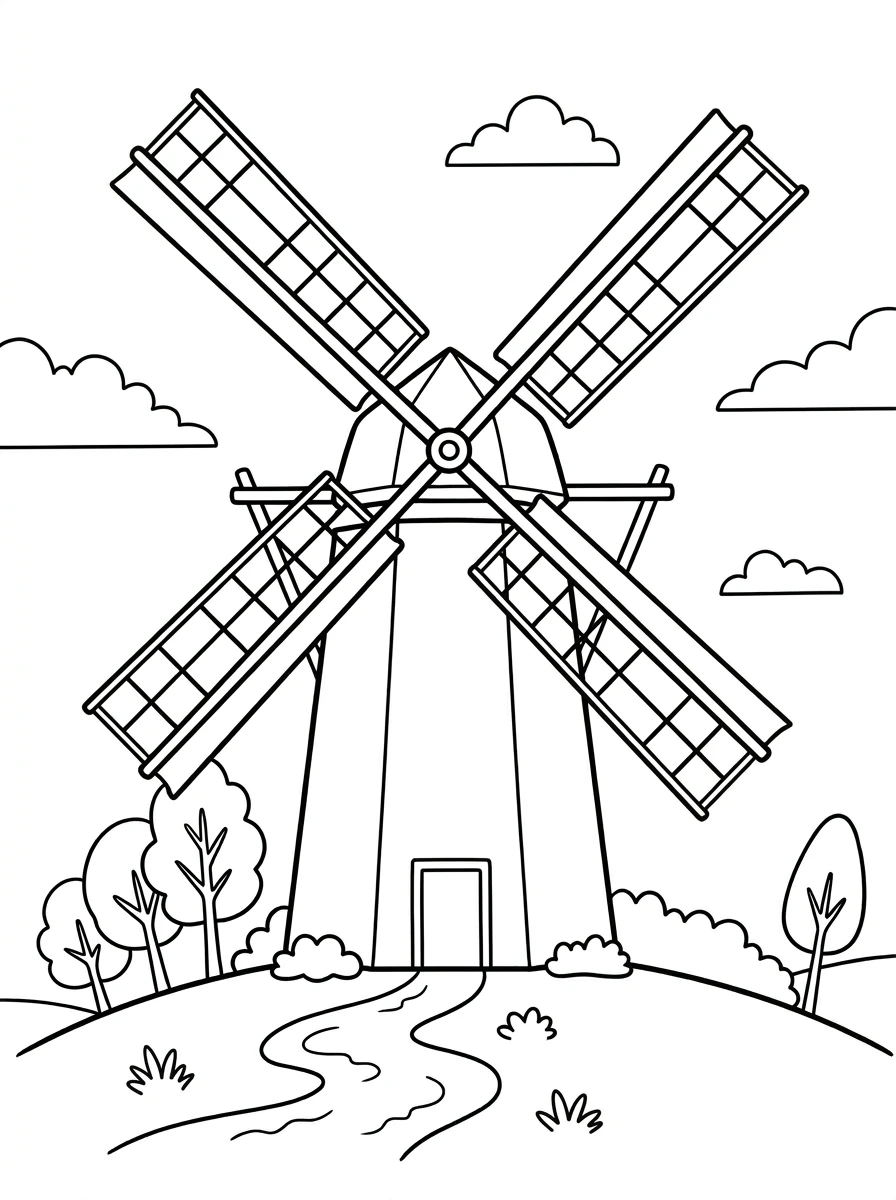 Einfache Windmühle