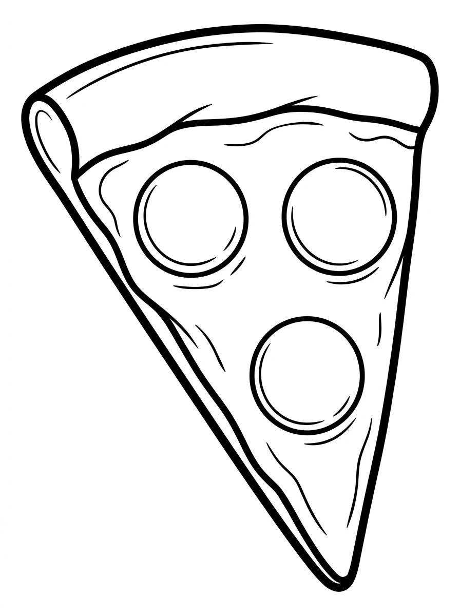Einfaches Pizzastück mit Salami