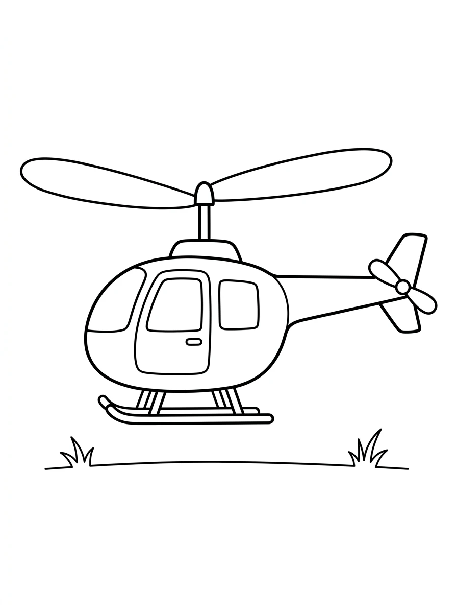 Kleiner Hubschrauber im Flug
