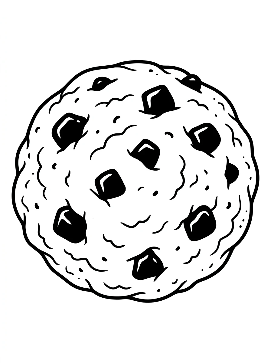 Runder Keks mit Schokostückchen