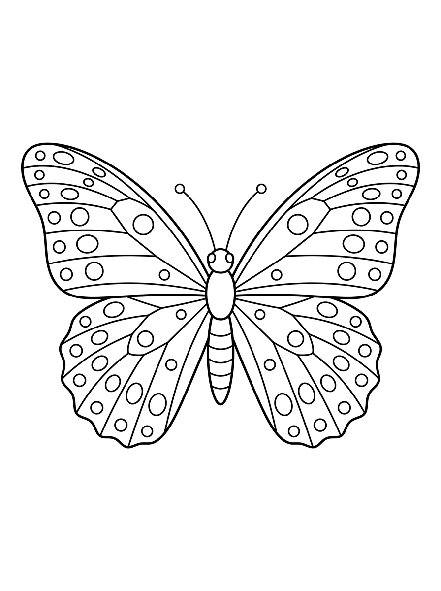 Schmetterling mit einfachen Mustern