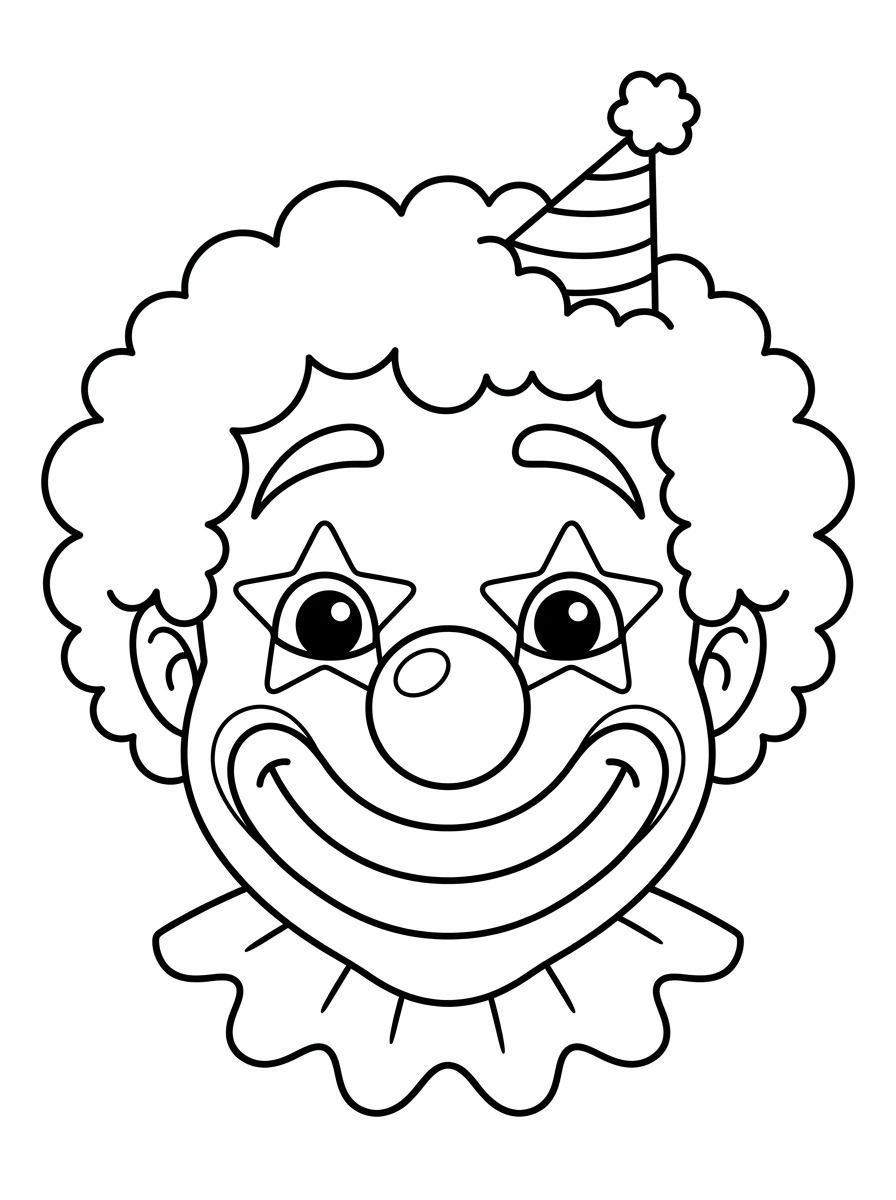 Lustiges Clownsgesicht für Fasching