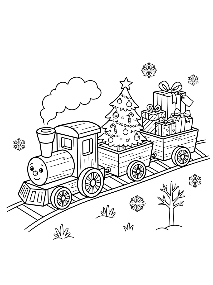 Festliche Spielzeugeisenbahn