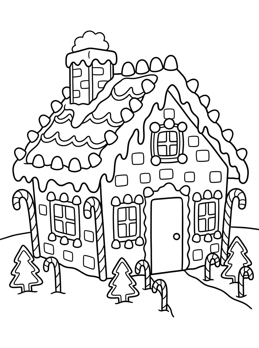 Lebkuchenhaus zu Weihnachten