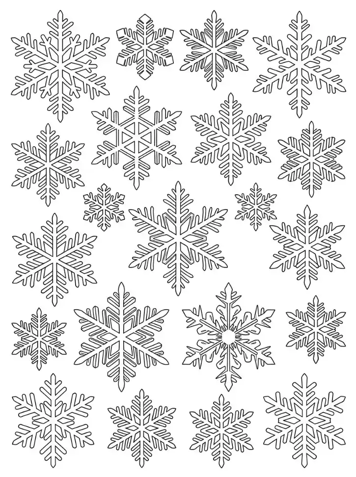 Wunderschöne Schneeflocken zu Weihnachten