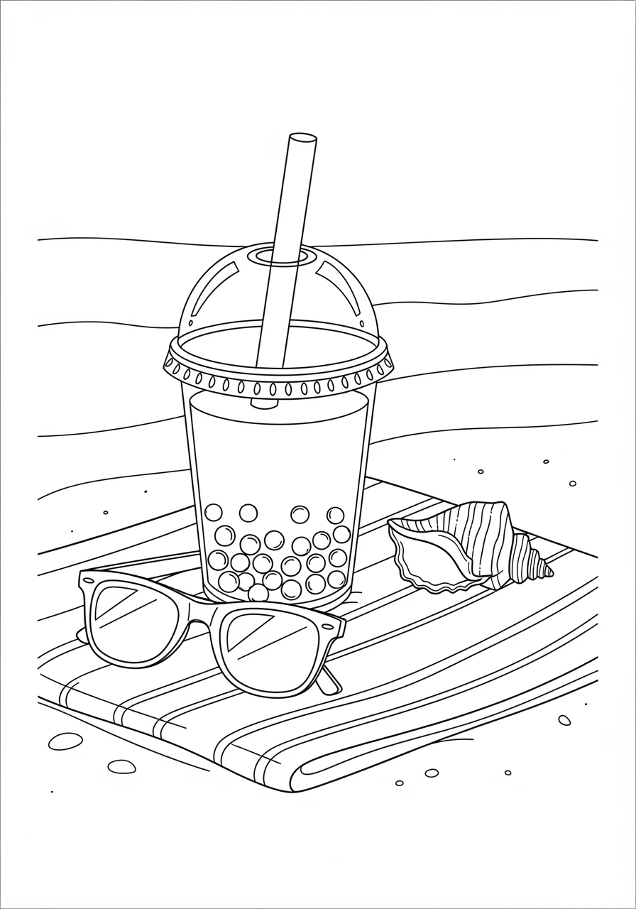 Bubble Tea am Strand