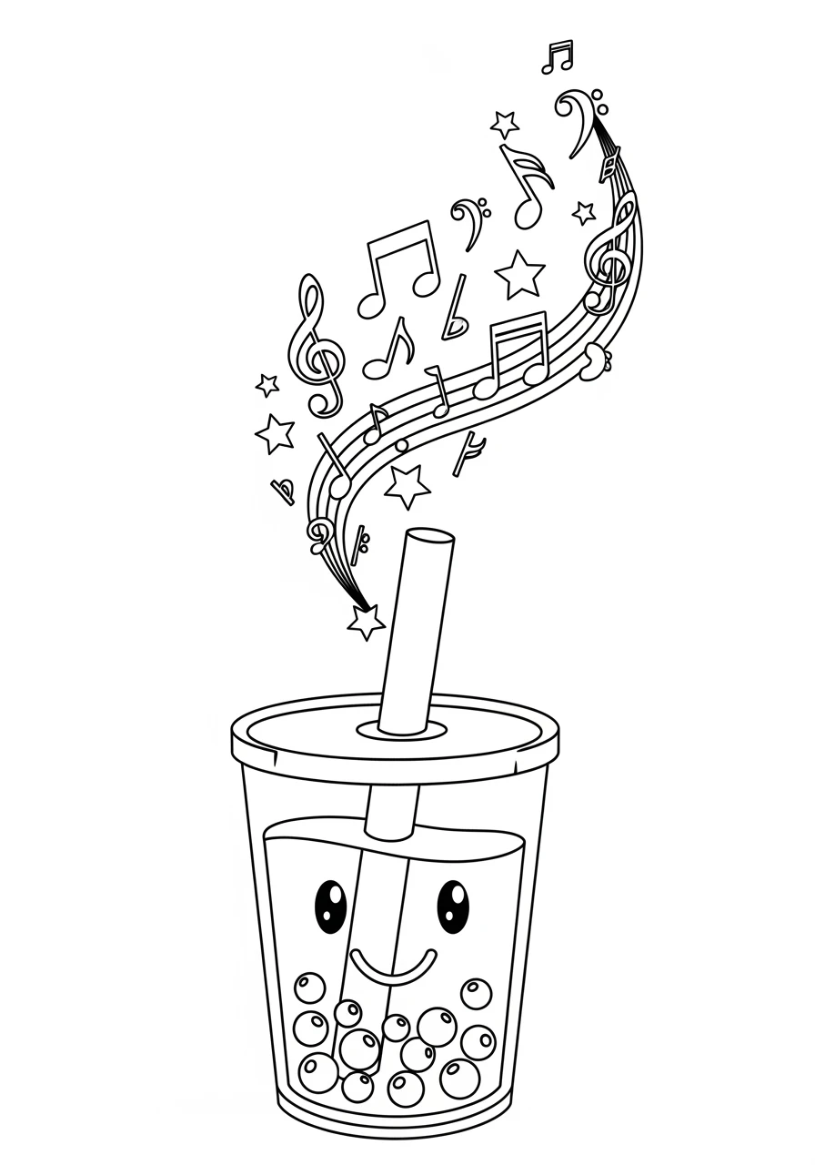 Singender Bubble Tea Becher