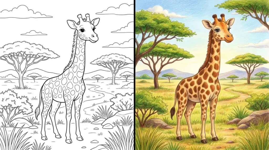 Giraffe Ausmalbild Ausmalbild