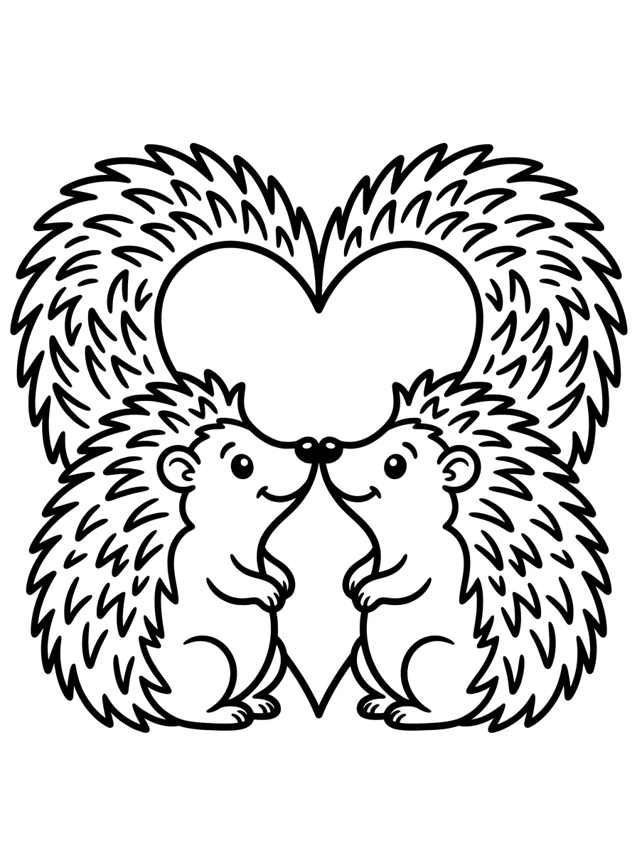 Zwei verliebte Igel