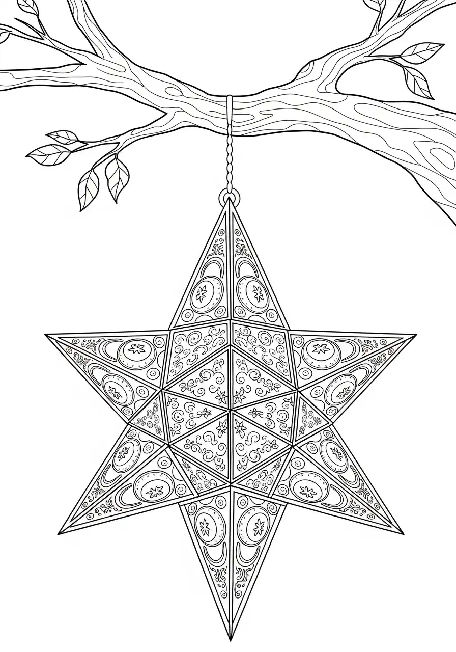 Sternenlaterne im Baum