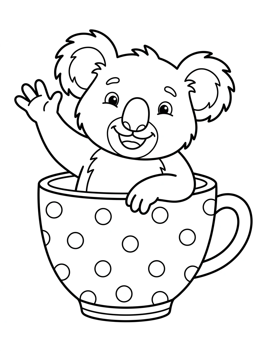 Koala in der Teetasse