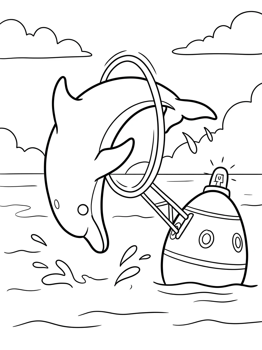 Delfinsprung durch den Reifen