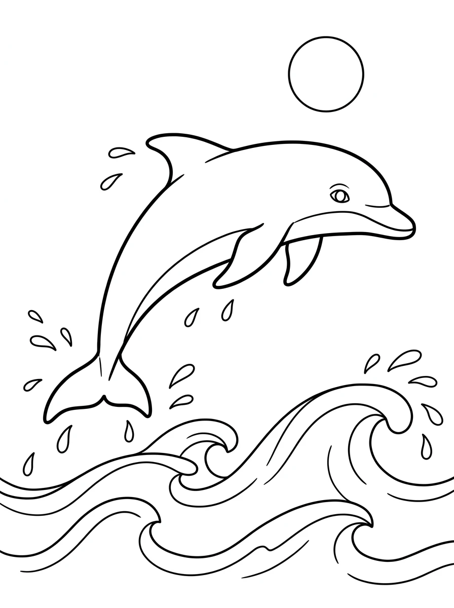 Springender Delfin im Meer