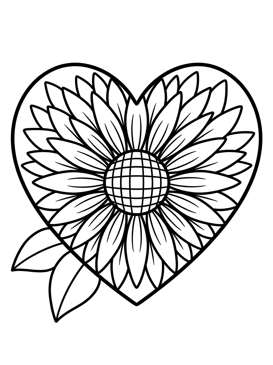Ein Herz voller Sonnenblumen