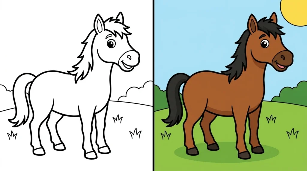 ausmalbild pferd Ausmalbild