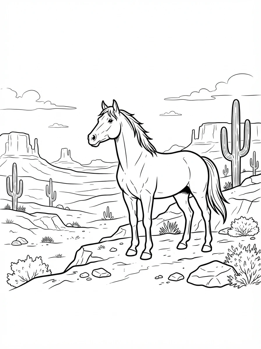 Wildes Pferd in der Wüste