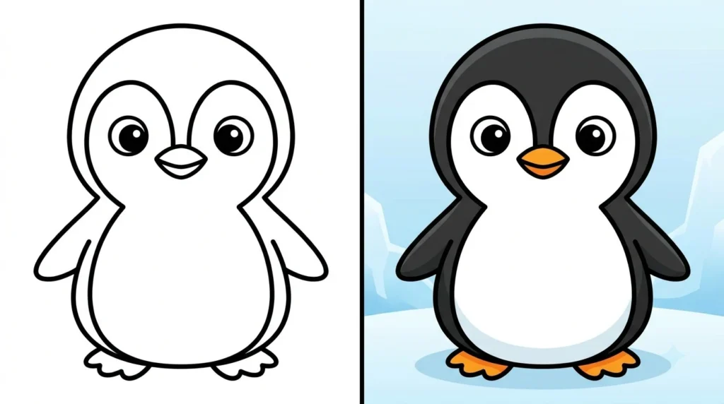 ausmalbild pinguin Ausmalbild