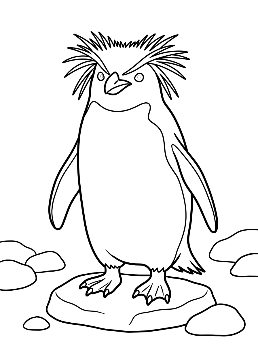 Pinguin auf einem Felsen