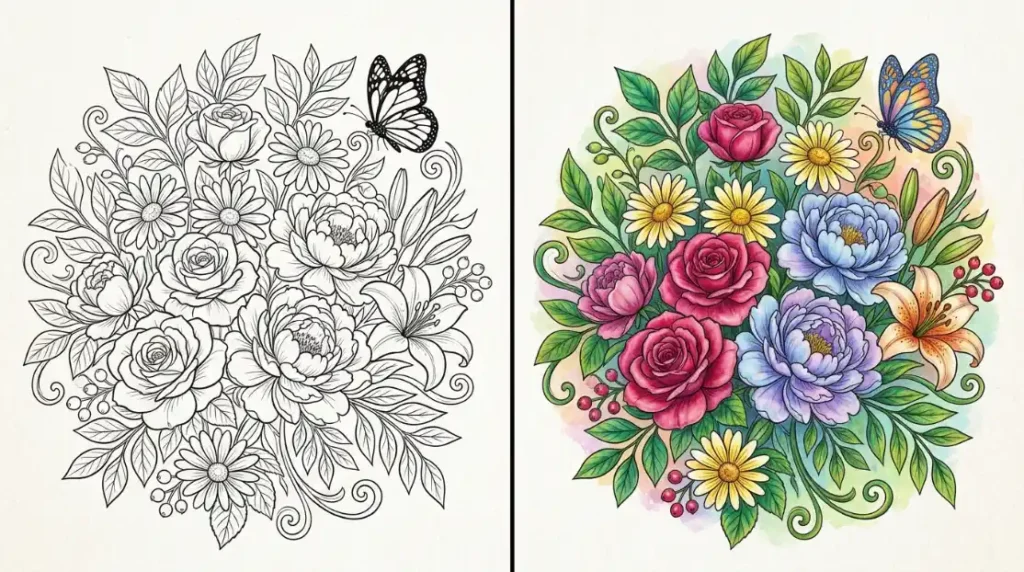 ausmalbilder blumen Ausmalbild