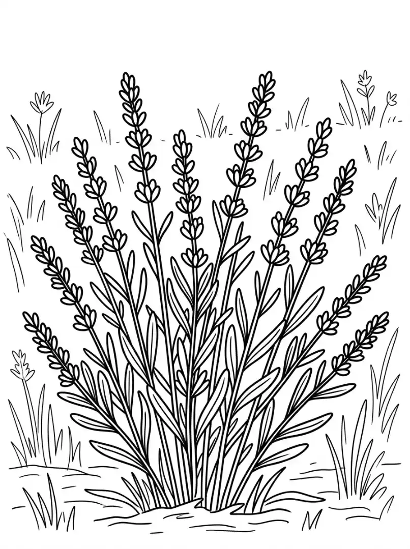 Lavendelblüten auf einer Wiese