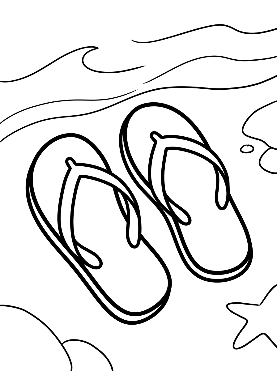 Einfache Flip-Flops im Sand