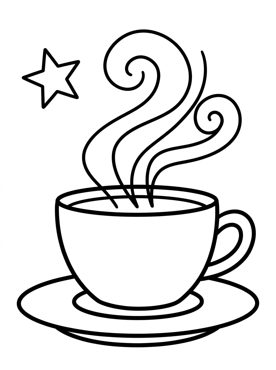 Einfache Teetasse mit Dampf