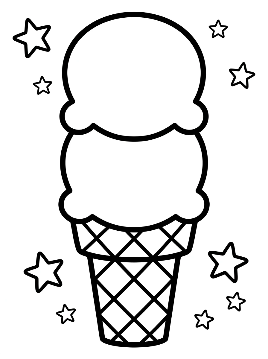 Eiswaffel mit zwei Kugeln