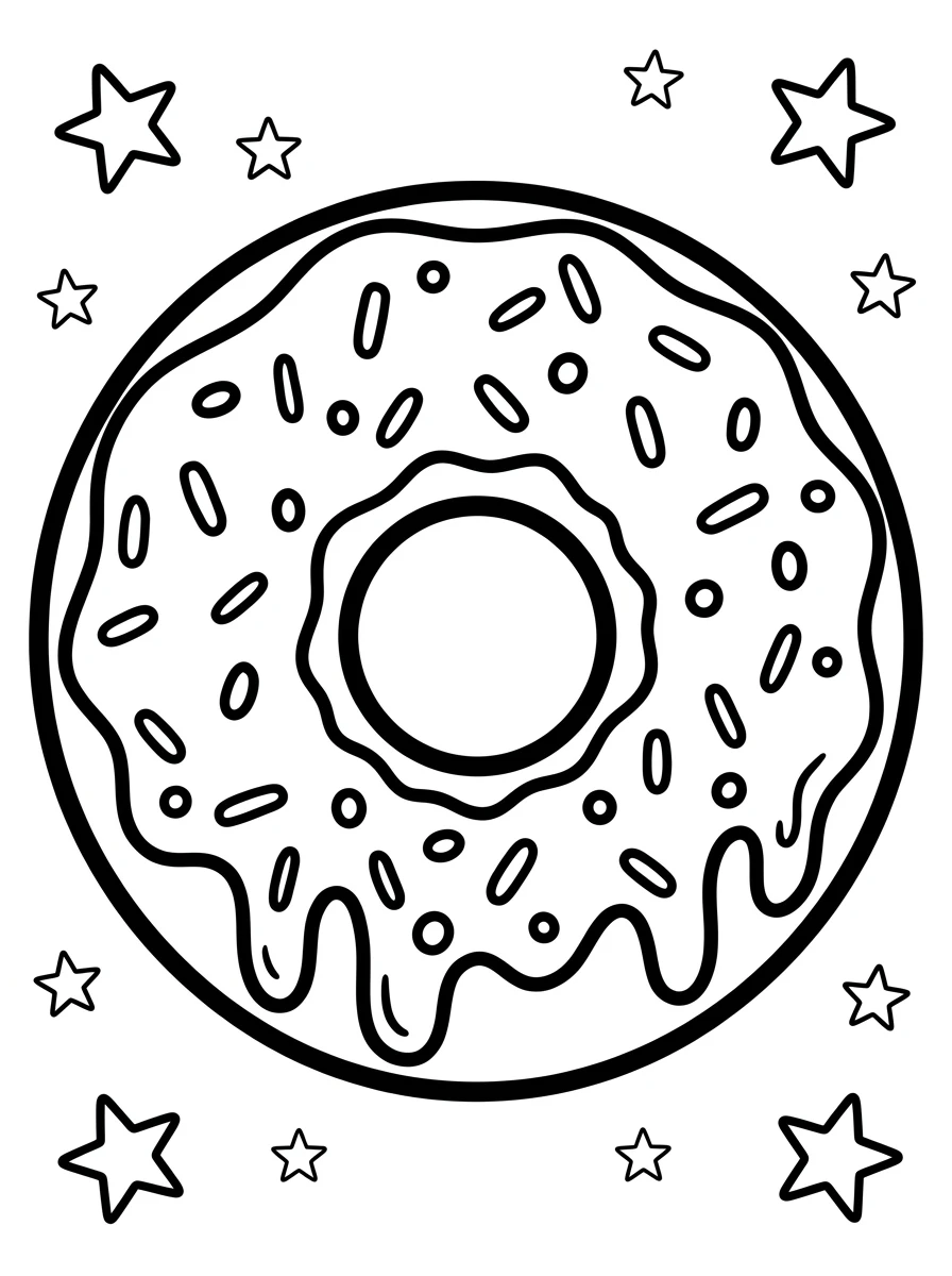 Großer Donut mit Streuseln