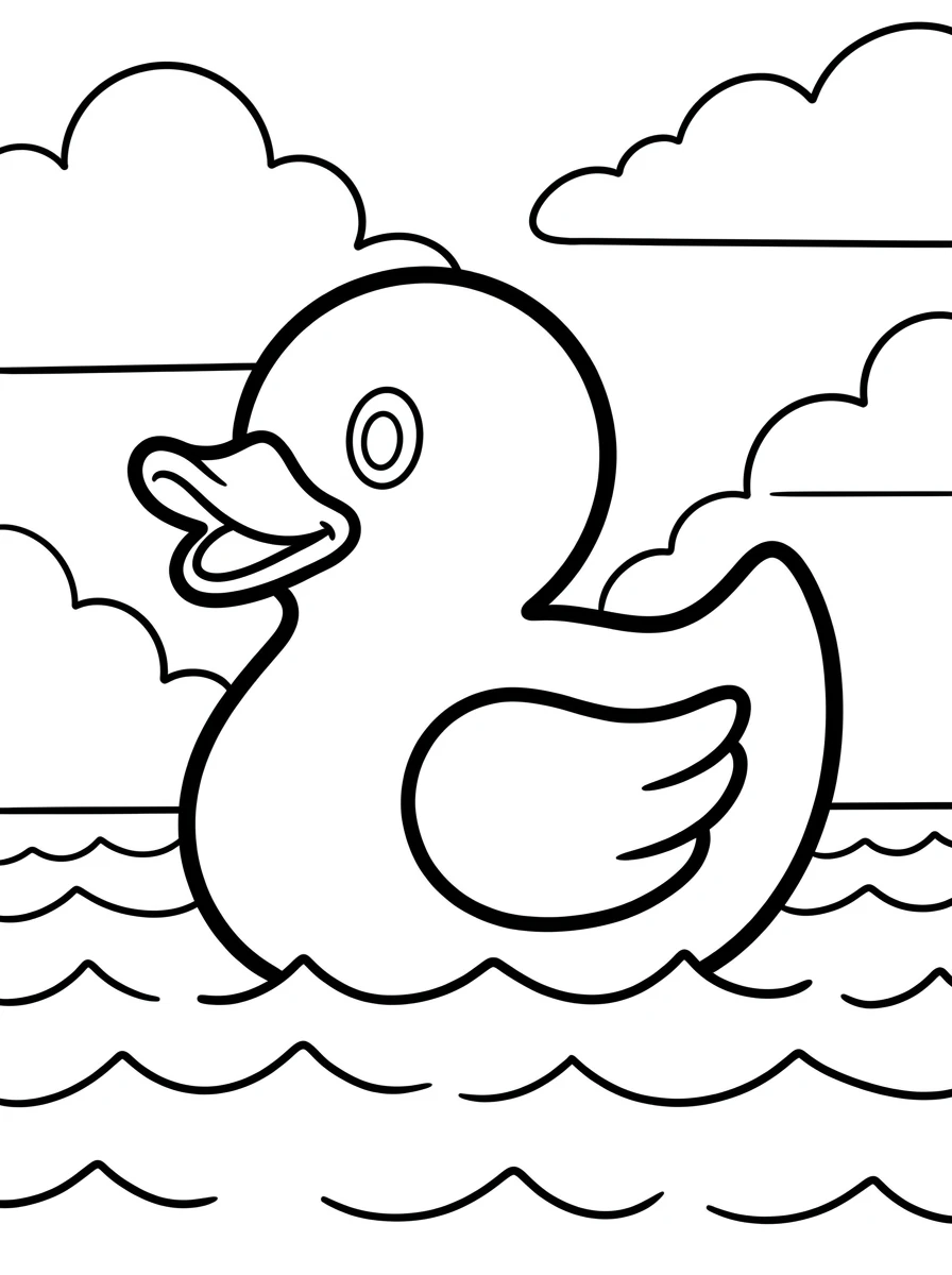 Quietscheente auf dem Wasser