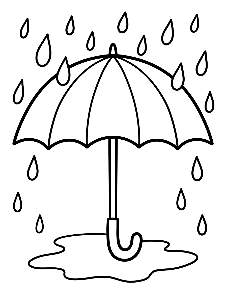 Regenschirm im Regen