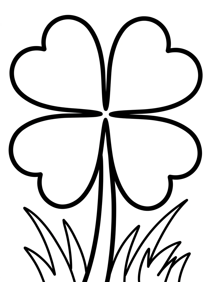 Vierblättriges Kleeblatt im Gras