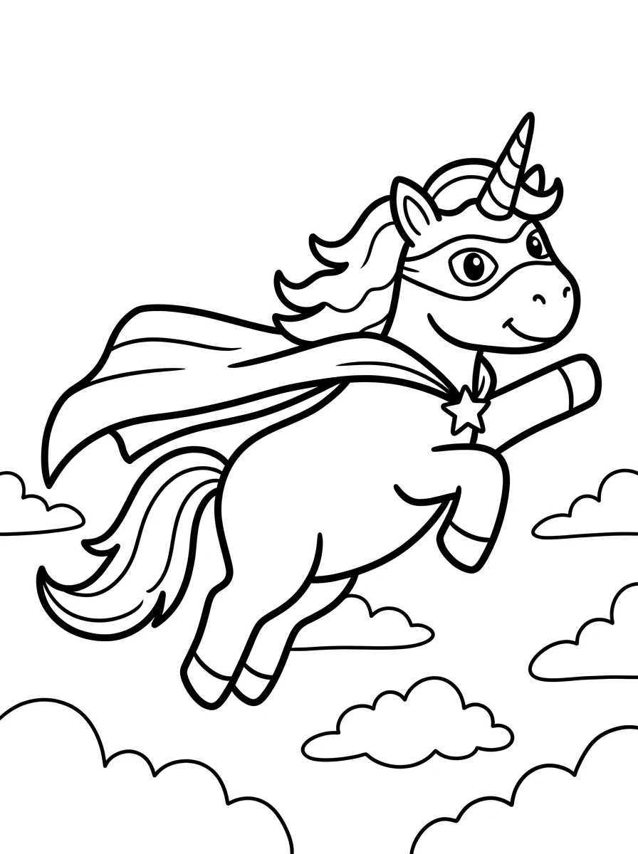 Einhorn im glitzernden Schnee