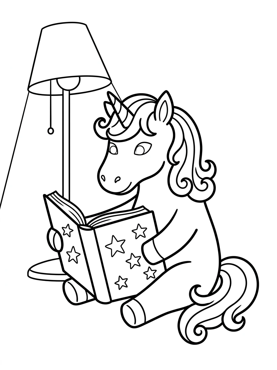 Einhorn mit einem Rosenkranz
