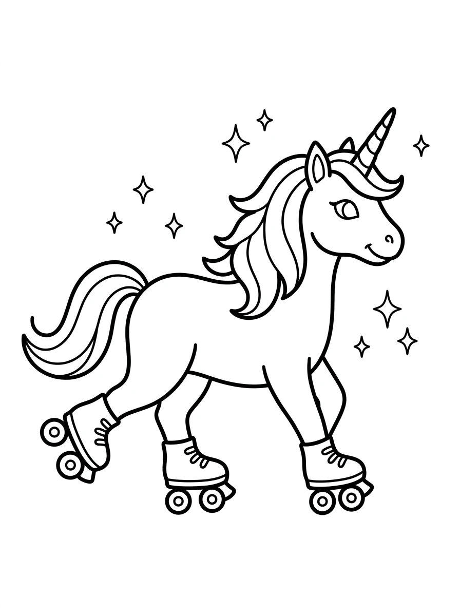 Einhorn mit geflochtener Mähne