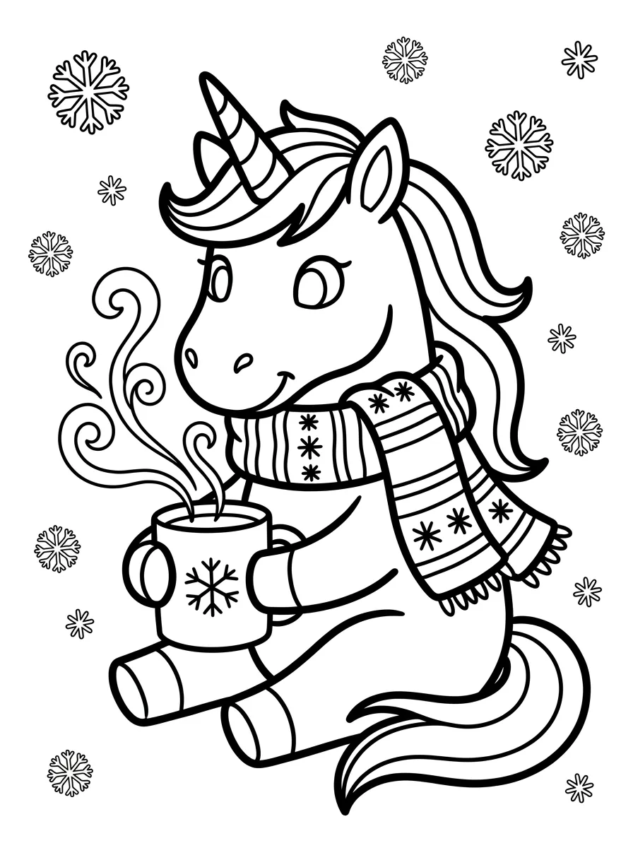 Einhorn springt durch Sternenkreis