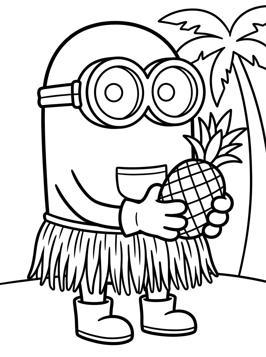 Minion Ninja macht Karate-Kick