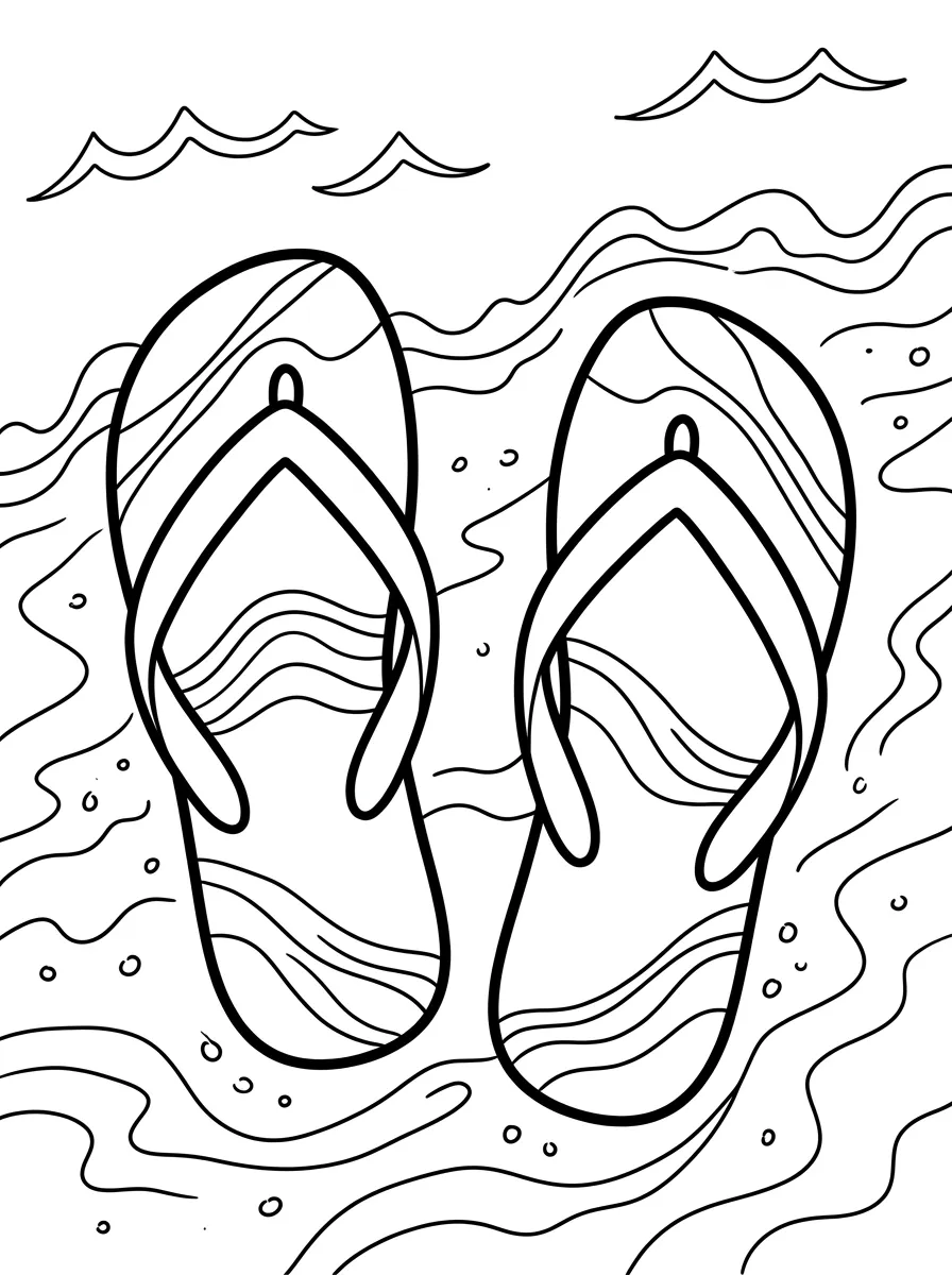 Flip-Flops am Meeresstrand