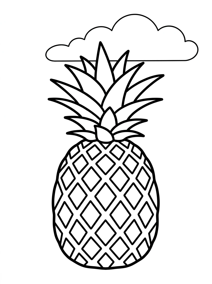 Tropische Ananas im Sommer